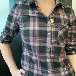 Rue 21 Purple and Black Flannel